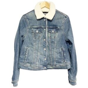 TORRID Denim Trucker Sherpa Jacket Size 00